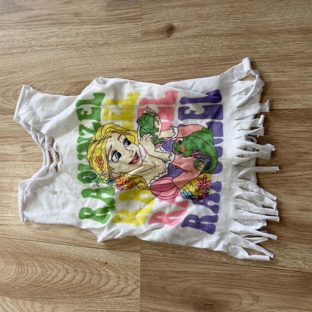Disney White Rapunzel Fringe Tee